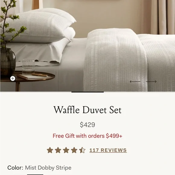 Waffle King Duvet Bedding Set